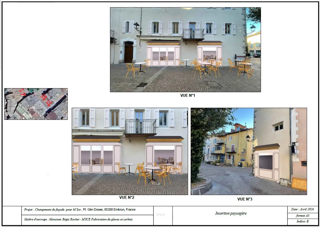 DP modification de façade d’un commerce - Embrun