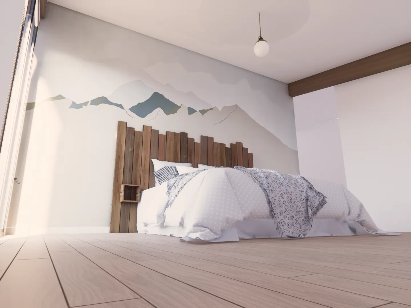 Peinture de tête de lit - chambre à coucher