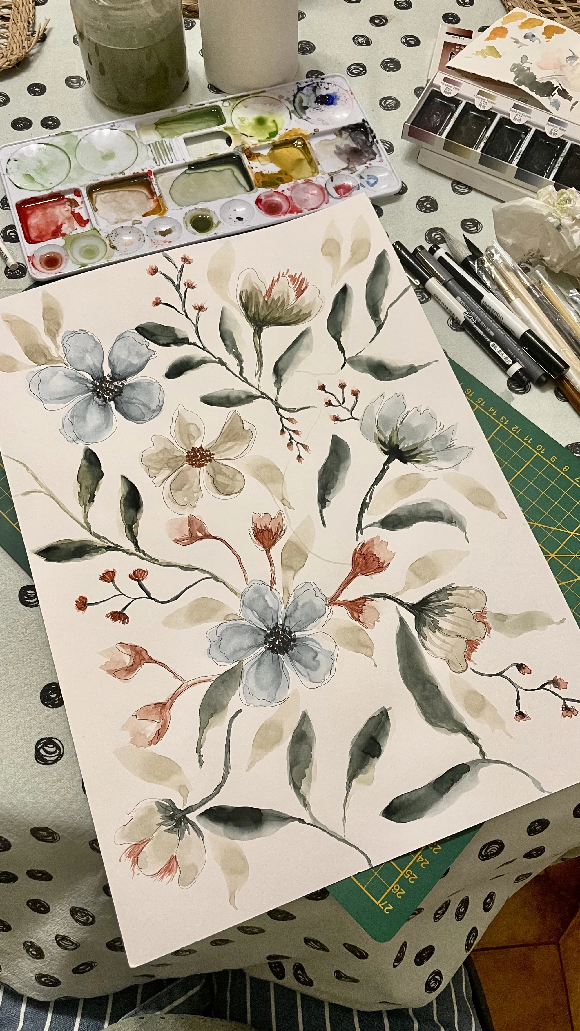 Coussins, linge de table et pièces textile de l'Atelier Modestine